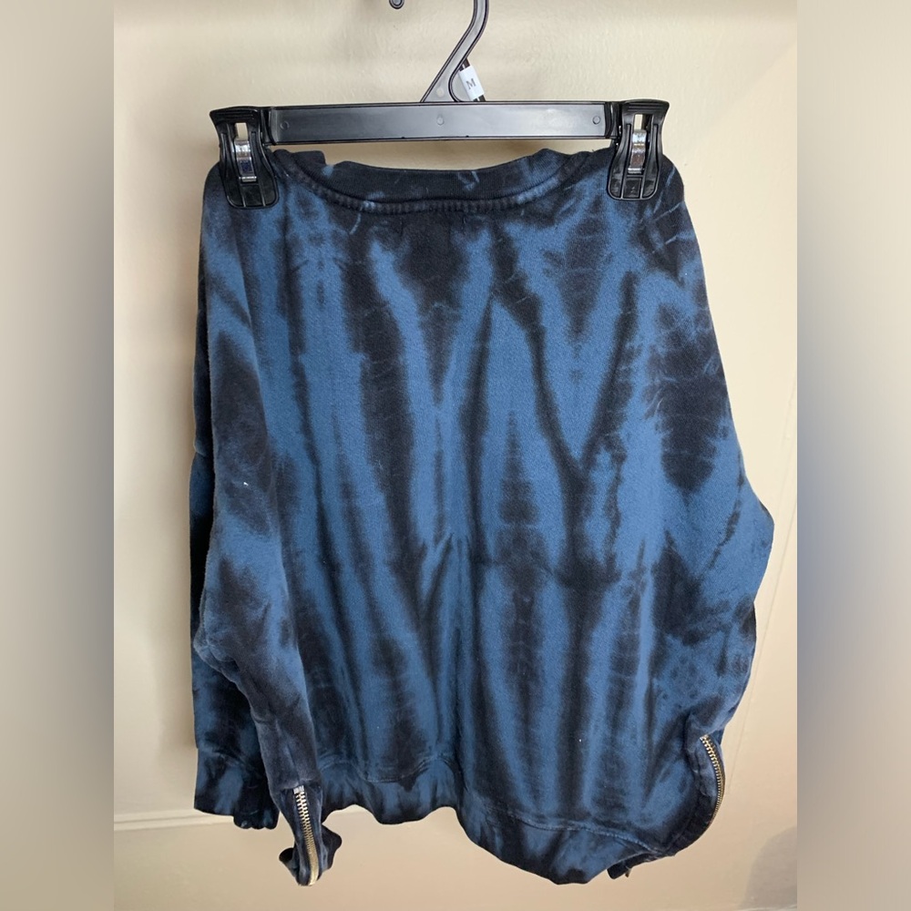 Sundry Evereve Women's tie Dye zip Crew Neck pullover